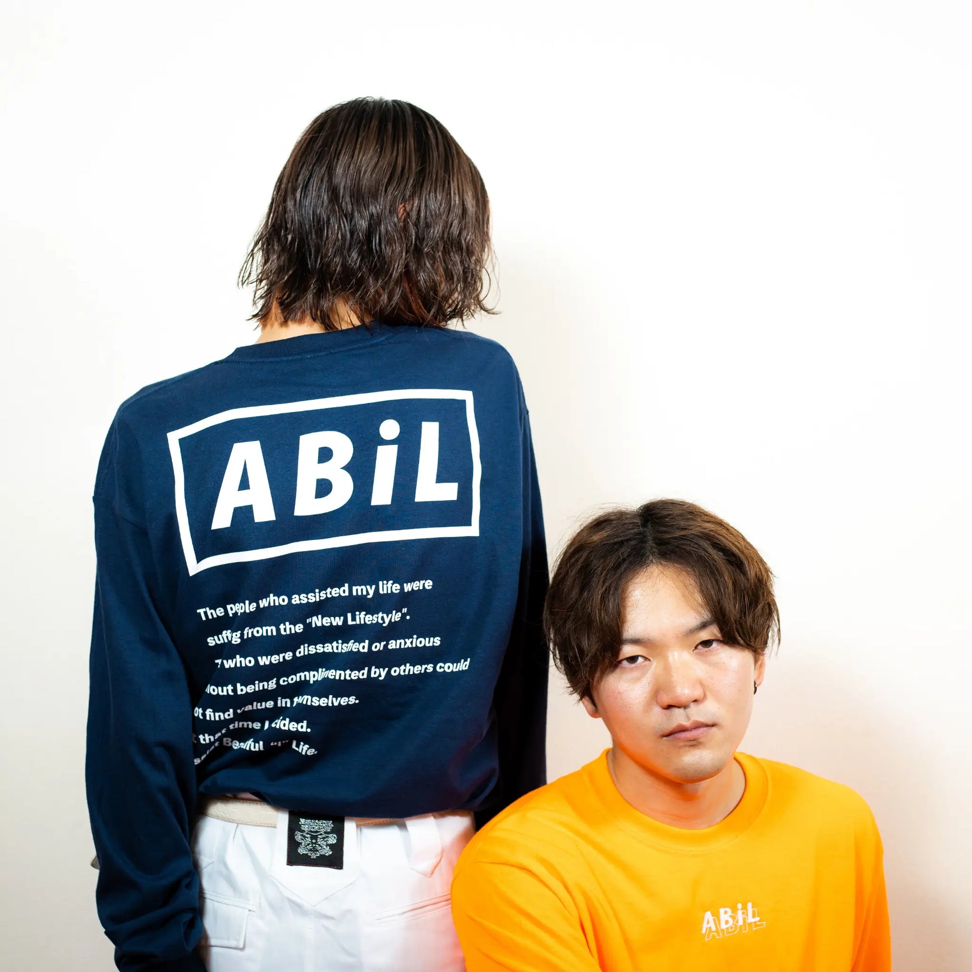 ABiL Logo Long Tees - Light pink ABiL