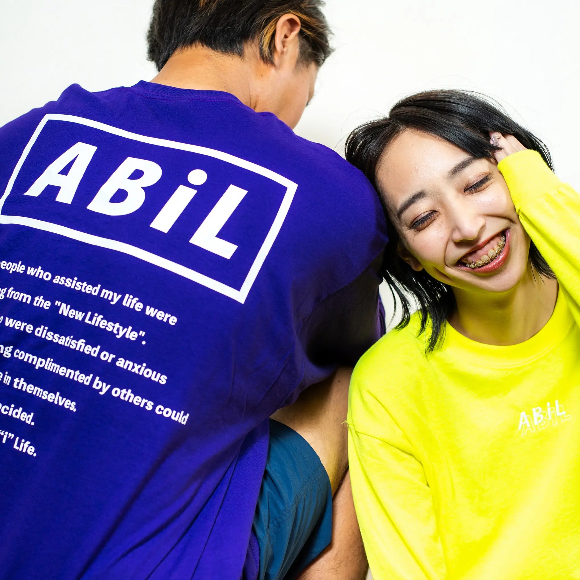 ABiL Logo Long Tees - Light pink ABiL