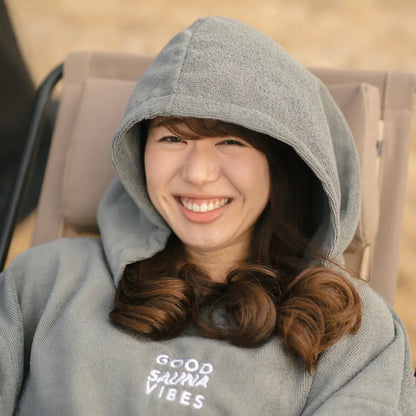 ABiL Sauna Poncho｜Gray｜サウナ後の時間を、もっと心地よく – ABiL.SHOP