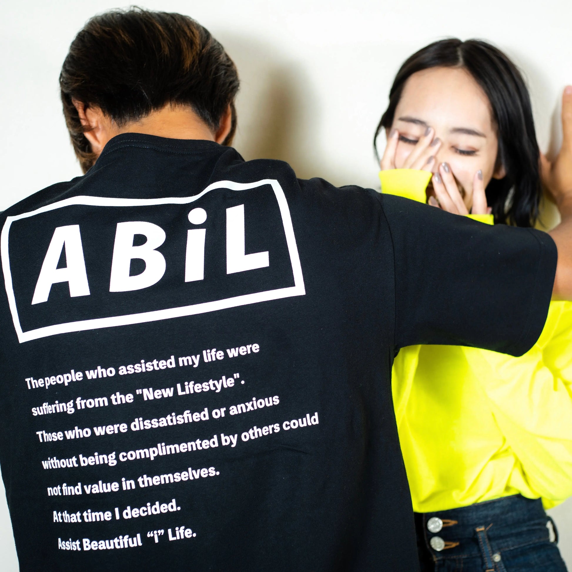 ABiL Logo Big Tees - Acid Blue ABiL